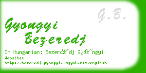 gyongyi bezeredj business card